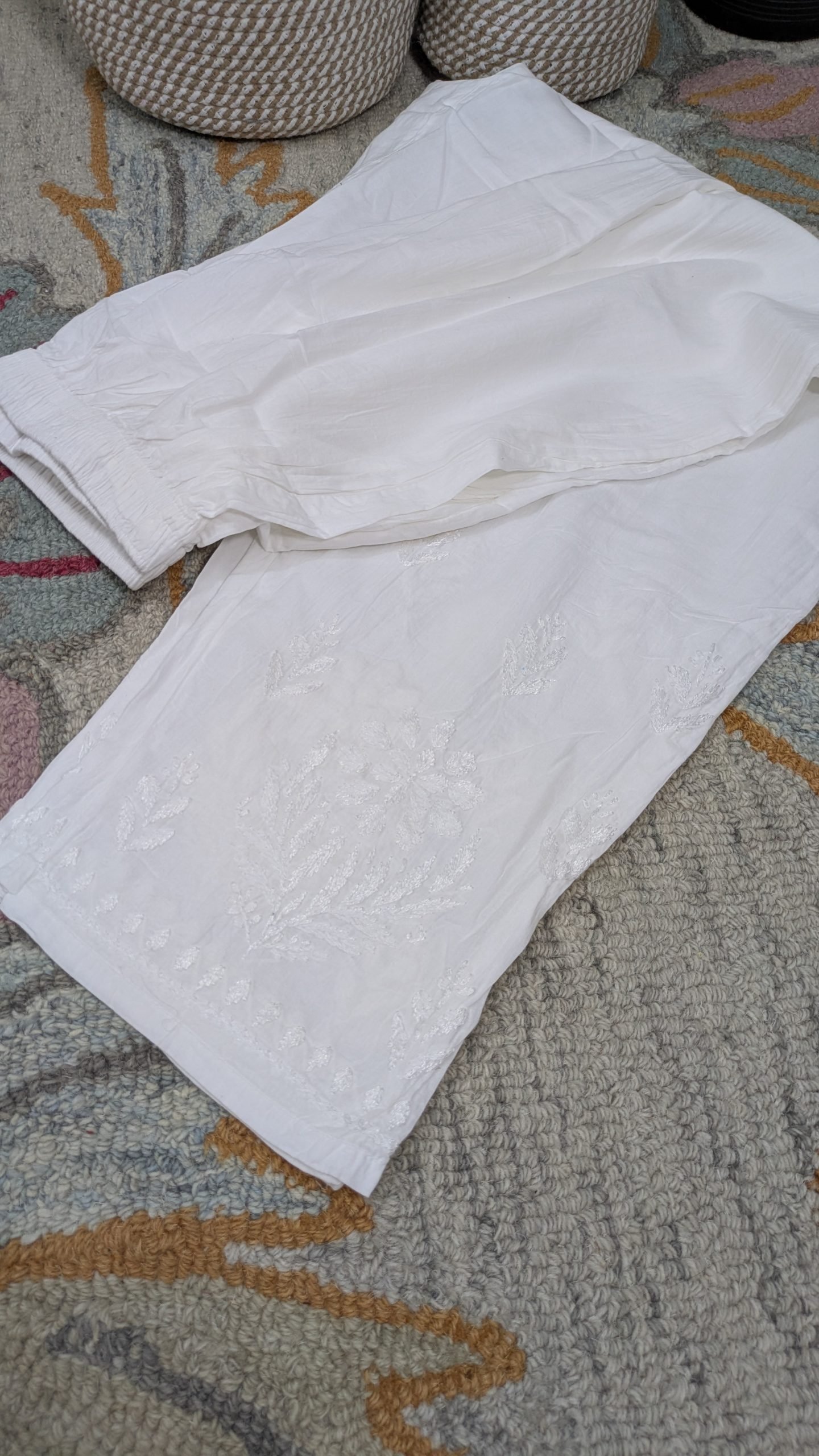 MUL COTTON CHIKANKARI PANT