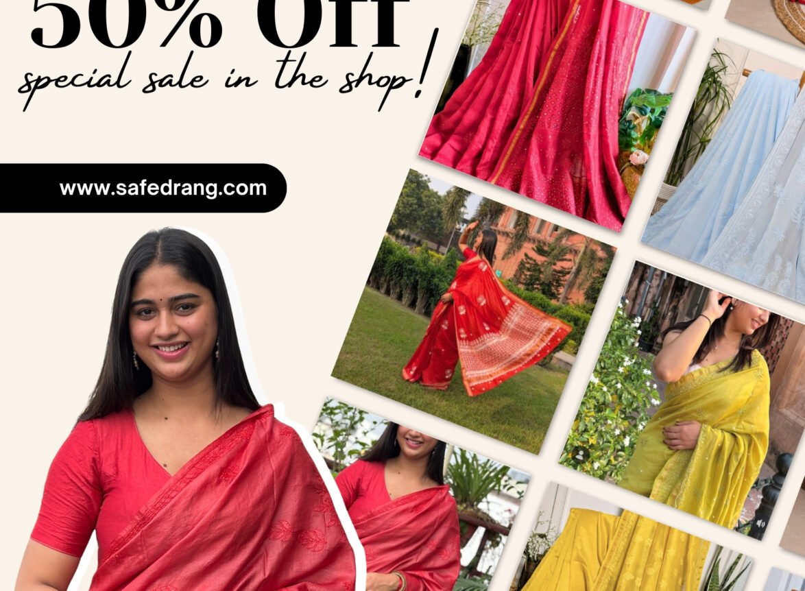 Lucknowi chikankari saree
