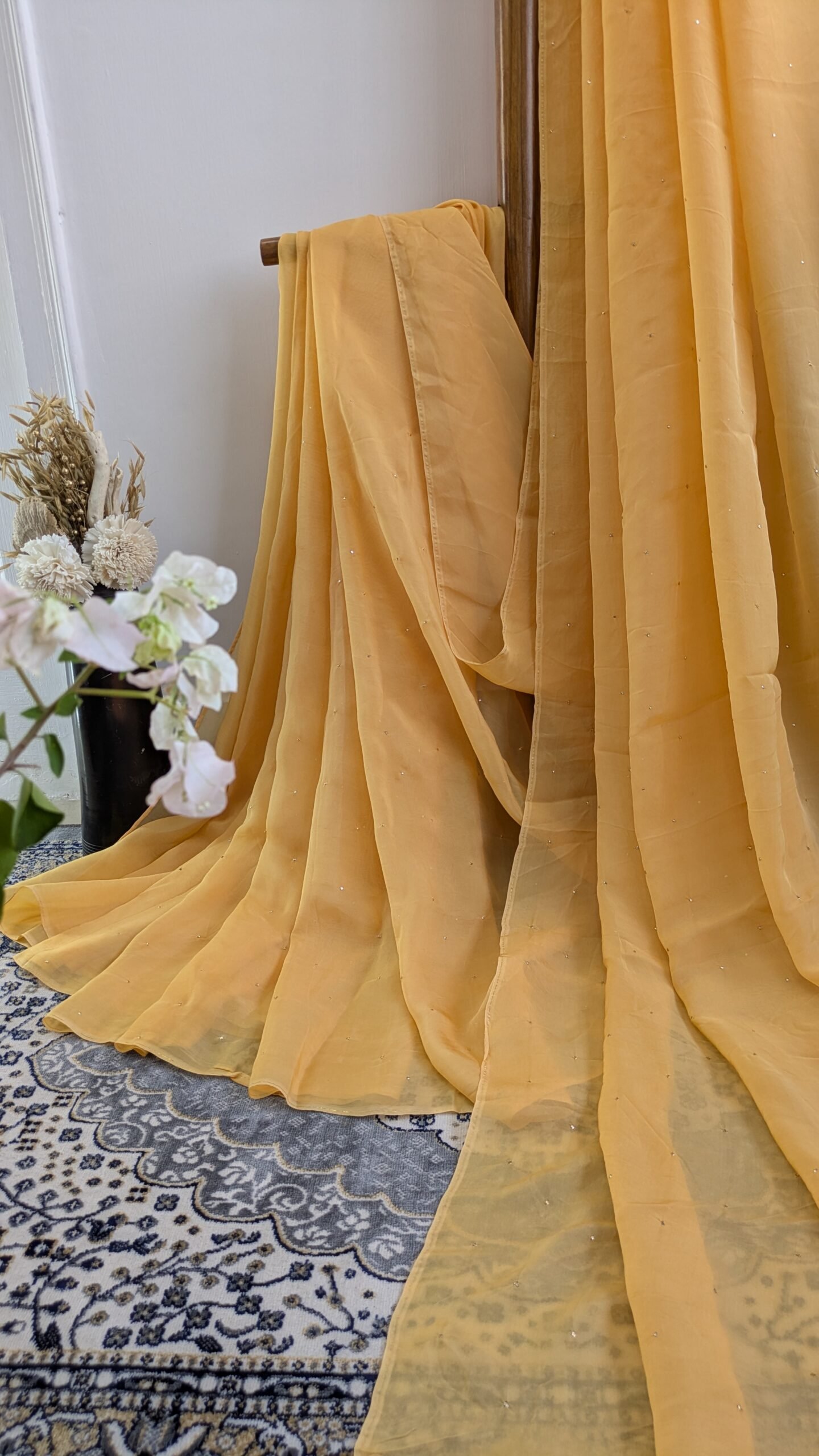 "FIZA" ORGANZA SILK CHIKANKARI SAREE - Image 7